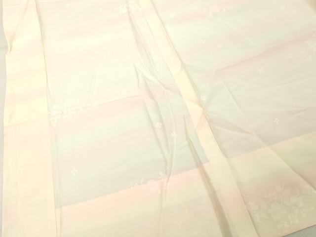 平和屋着物■長襦袢 無双仕立て 草花文 暈し染め 正絹 逸品 DABF4028cd