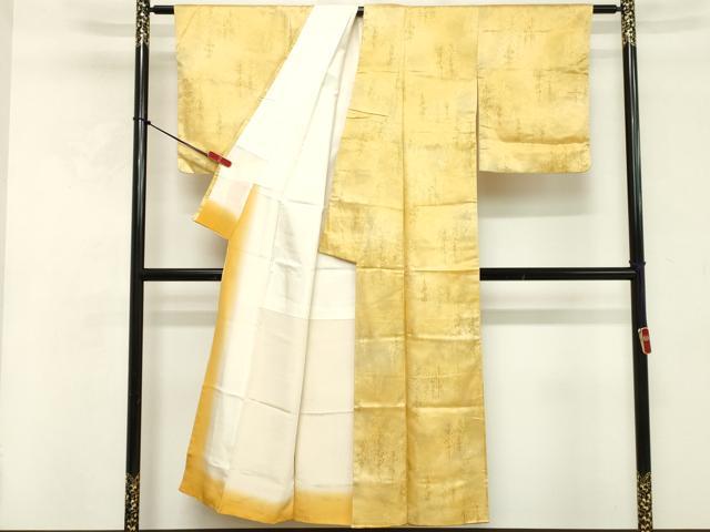 平和屋着物■上質な小紋　草花文　暈し染め　正絹　逸品　DABF4036cd