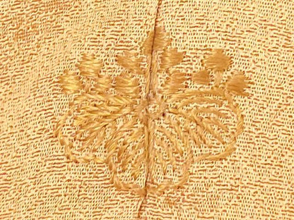 平和屋着物■上質な色無地　杏色　正絹　逸品　DABF4040cd