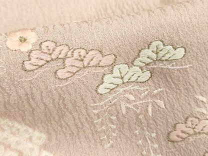 平和屋着物■豪華色留袖　作家物　刺繍　草花文　金糸　正絹　逸品　DABF4050cd