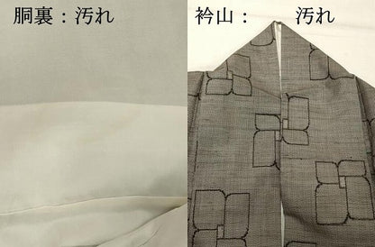 平和屋着物■上質な紬　舞花文　正絹　逸品　DABF4055cd