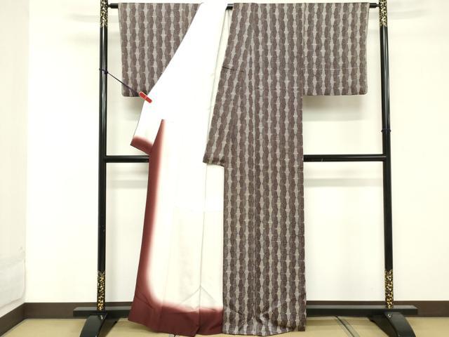 平和屋着物■上質な小紋 立涌文 正絹 逸品 DABF4063cd