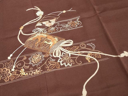 平和屋着物■中国三大刺繍 相良刺繍 総刺繍 色留訪問着 花鳥吉祥文 正絹 逸品 DABF4065cd