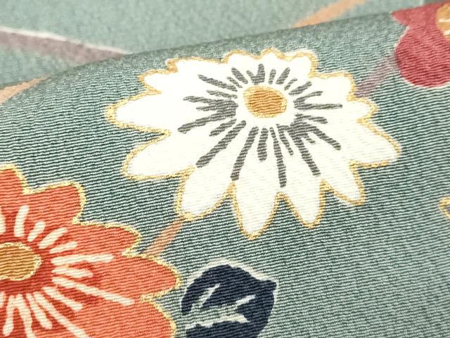 平和屋着物■上質な小紋 草花文 正絹 逸品 DABF4067cd