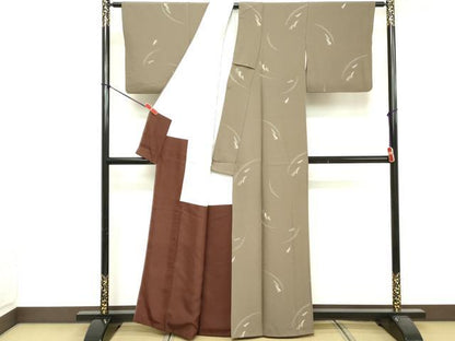 平和屋着物■上質な小紋 幾何学文 正絹 逸品 DABF4069cd