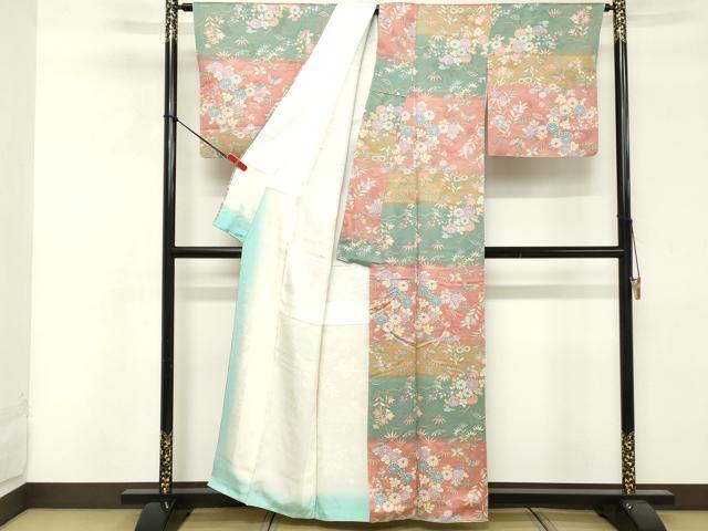 平和屋着物■訪問着 花鳥文 正絹 逸品 DABF4070cd