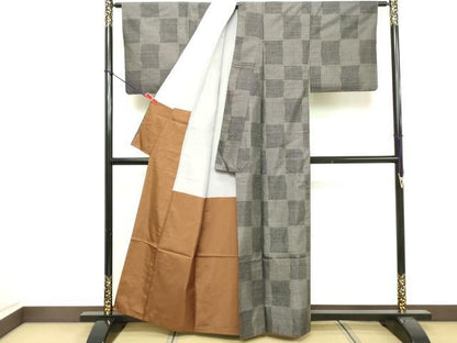 平和屋着物■本場大島紬 9マルキ 色紙文 正絹 逸品 DABF4074cd