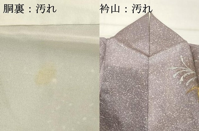 平和屋着物■訪問着 作家物 手描き 草花文 金銀彩 正絹 逸品 DABF4075cd