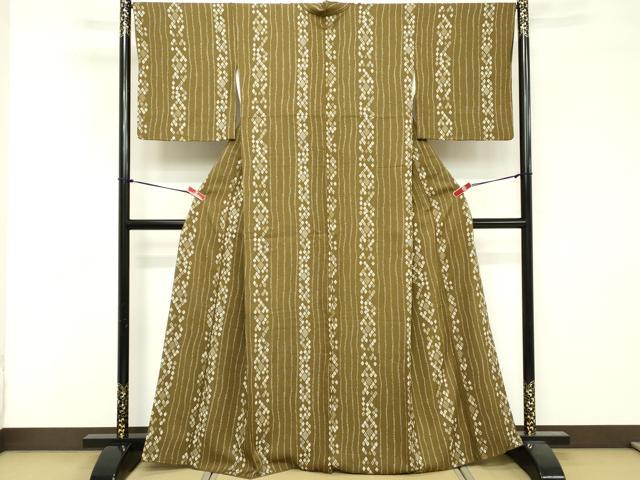 平和屋着物■上質な小紋 菱文 正絹 逸品 DABF4081cd