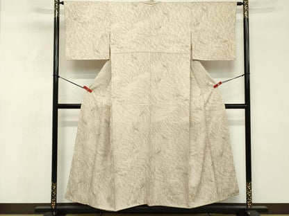 平和屋着物■上質な小紋 芝草文 正絹 逸品 DABF4082cd