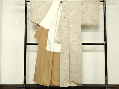 平和屋着物■上質な小紋 芝草文 正絹 逸品 DABF4082cd