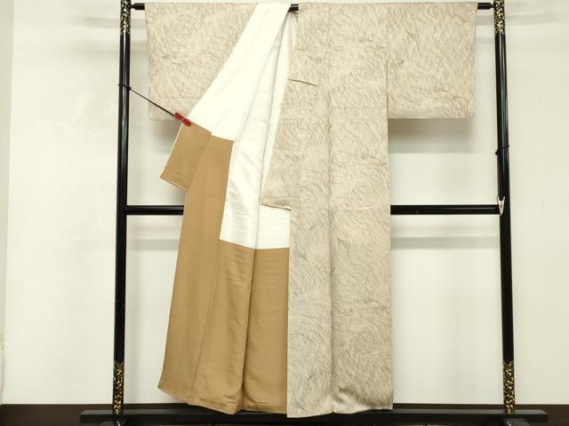 平和屋着物■上質な小紋 芝草文 正絹 逸品 DABF4082cd