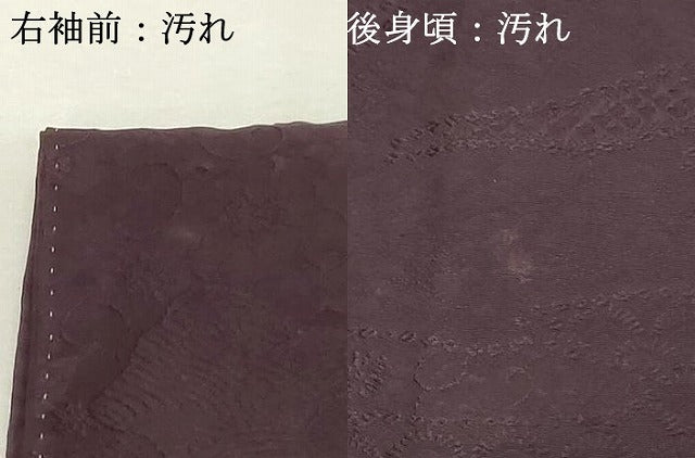 平和屋着物■上質な色無地 風景地紋 深紫色 正絹 逸品 DABF4084cd