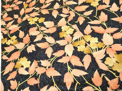平和屋着物■上質な小紋 枝花文 金彩 正絹 逸品 DABF4088cd