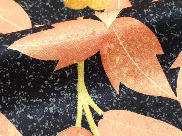 平和屋着物■上質な小紋 枝花文 金彩 正絹 逸品 DABF4088cd