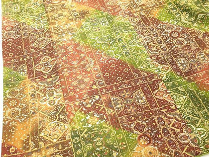 平和屋着物■上質な小紋　吉祥花文　正絹　逸品　DABF4090cd