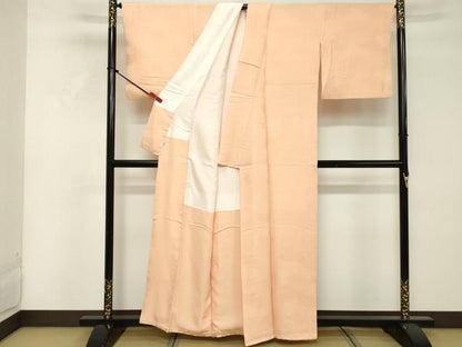 平和屋着物■上質な色無地 工字繋ぎ地紋 一斤染色 やまと誂製 正絹 逸品 DABF4091cd