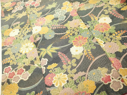 平和屋着物■上質な小紋 舞花文 正絹 逸品 DABF4094cd