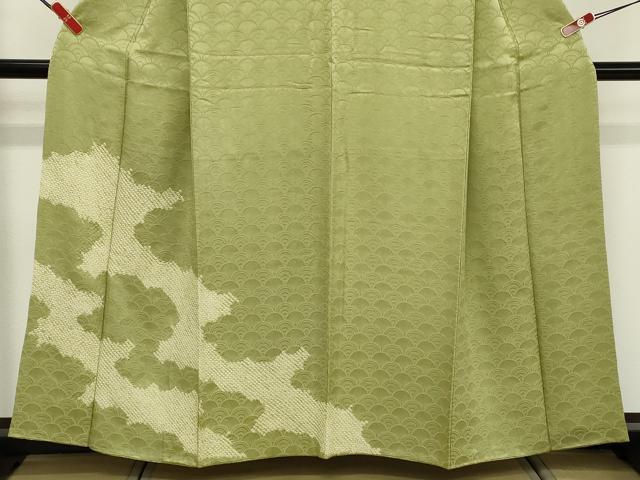 平和屋着物■訪問着 絞り エ霞花文 正絹 逸品 DABF4097cd