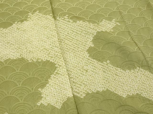 平和屋着物■訪問着 絞り エ霞花文 正絹 逸品 DABF4097cd