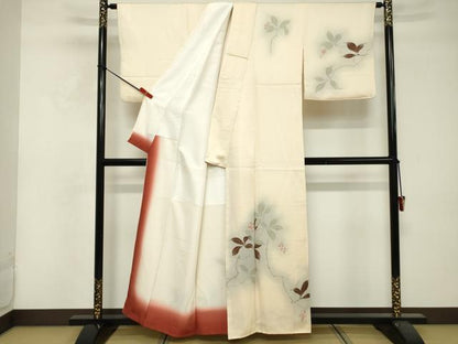 平和屋着物■訪問着 刺繍 南天文 暈し染め 正絹 逸品 DABF4098cd