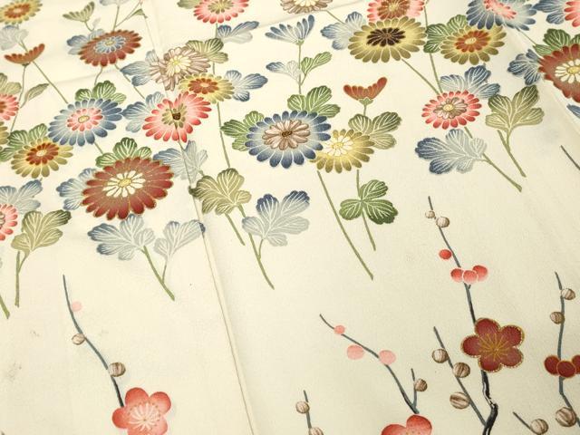 平和屋着物■訪問着 枝花文 金彩 正絹 逸品 DABF4100cd
