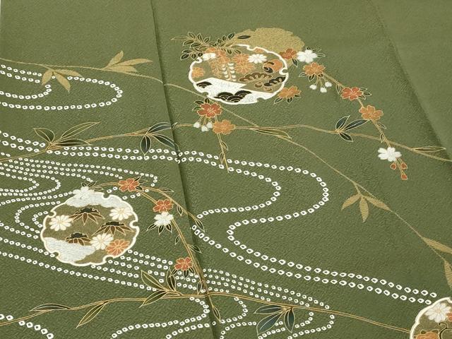 平和屋着物■訪問着 雪輪花文 金彩 正絹 逸品 DABF4101cd
