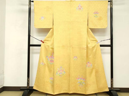 平和屋着物■訪問着　舞花文　正絹　逸品　DABF4102cd