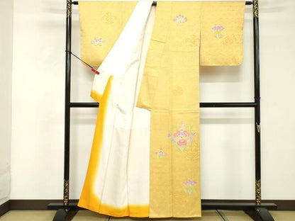 平和屋着物■訪問着　舞花文　正絹　逸品　DABF4102cd