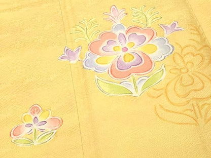 平和屋着物■訪問着　舞花文　正絹　逸品　DABF4102cd