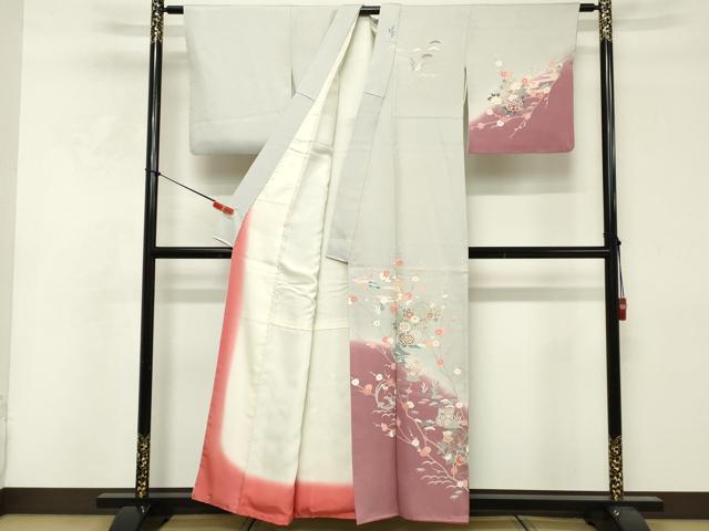 平和屋着物■訪問着　風景花文　暈し染め　金彩　正絹　逸品　DABF4103cd