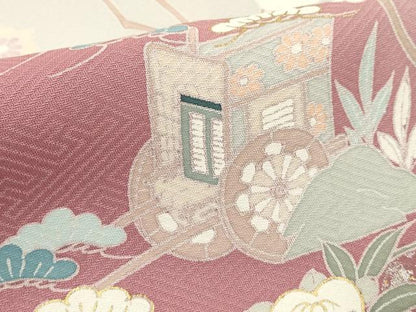 平和屋着物■訪問着　風景花文　暈し染め　金彩　正絹　逸品　DABF4103cd