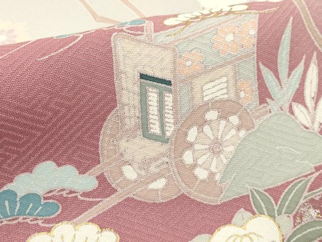 平和屋着物■訪問着　風景花文　暈し染め　金彩　正絹　逸品　DABF4103cd