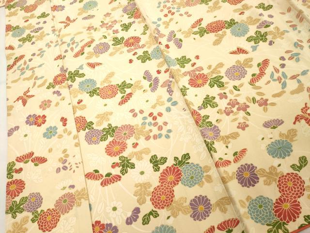 平和屋着物■上質な小紋 花蝶文 正絹 逸品 DABF4110cd