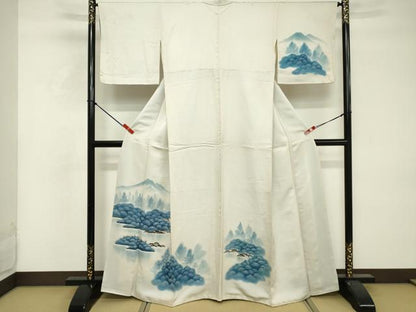 平和屋着物■訪問着 手描き 風景文 暈し染め 金彩 正絹 逸品 DABF4112cd