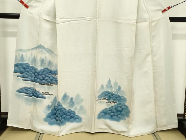 平和屋着物■訪問着 手描き 風景文 暈し染め 金彩 正絹 逸品 DABF4112cd