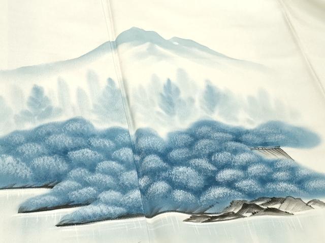 平和屋着物■訪問着 手描き 風景文 暈し染め 金彩 正絹 逸品 DABF4112cd