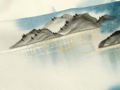 平和屋着物■訪問着 手描き 風景文 暈し染め 金彩 正絹 逸品 DABF4112cd