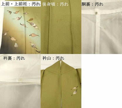 平和屋着物■訪問着 草葉文 暈し染め 金銀彩 正絹 逸品 DABF4119cd