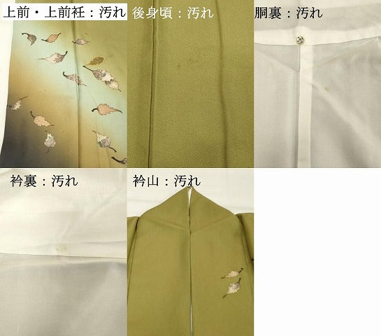 平和屋着物■訪問着 草葉文 暈し染め 金銀彩 正絹 逸品 DABF4119cd