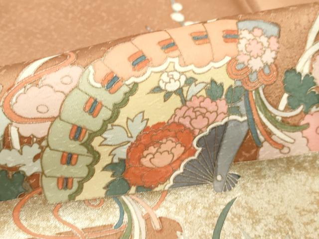平和屋着物■訪問着 御所車花文 金銀彩 正絹 逸品 DABF4121cd