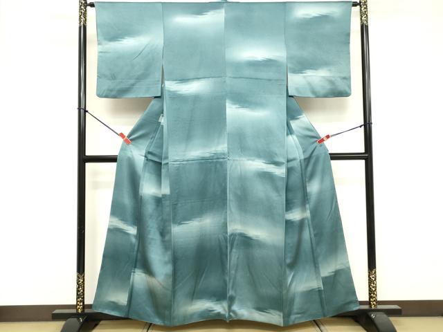 平和屋着物■上質な小紋 霞文 暈し染め 正絹 逸品 DABF4122cd