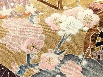 平和屋着物■豪華黒留袖　作家物　刺繍　吉祥風景文　金彩　正絹　逸品　DABF4123cd