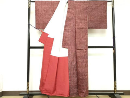 平和屋着物■上質な紬 間道 正絹 逸品 未使用 DABF4139cd