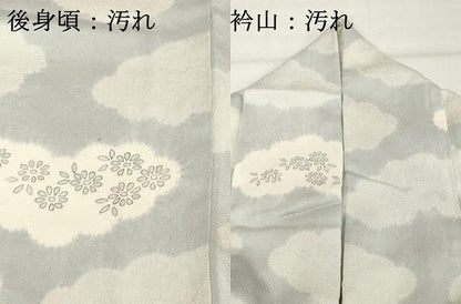 平和屋着物■上質な小紋 雲取り花文 正絹 逸品 DABF4141cd