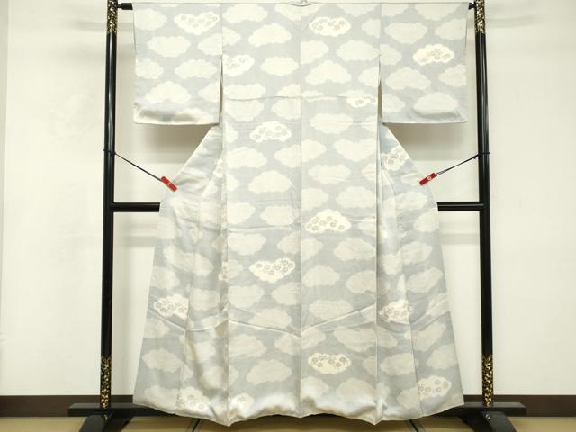 平和屋着物■上質な小紋 雲取り花文 正絹 逸品 DABF4141cd