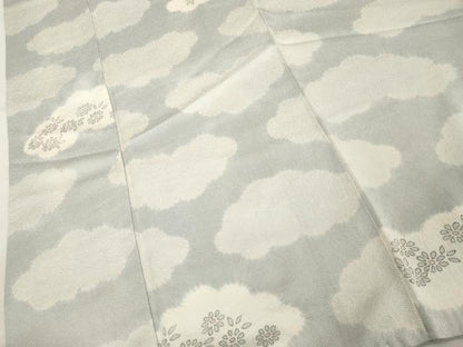 平和屋着物■上質な小紋 雲取り花文 正絹 逸品 DABF4141cd