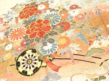 平和屋着物■訪問着 花車文 暈し染め 金彩 正絹 逸品 DABF4148cd