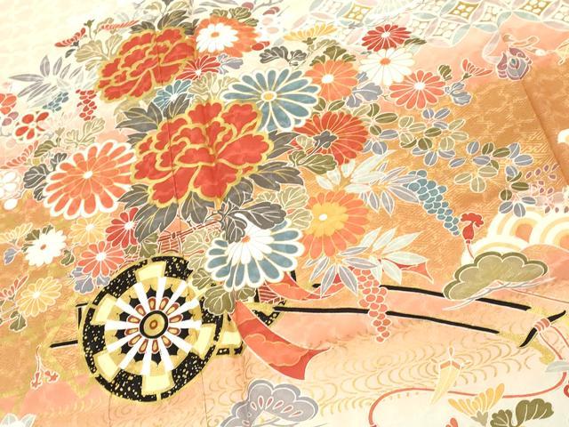 平和屋着物■訪問着 花車文 暈し染め 金彩 正絹 逸品 DABF4148cd