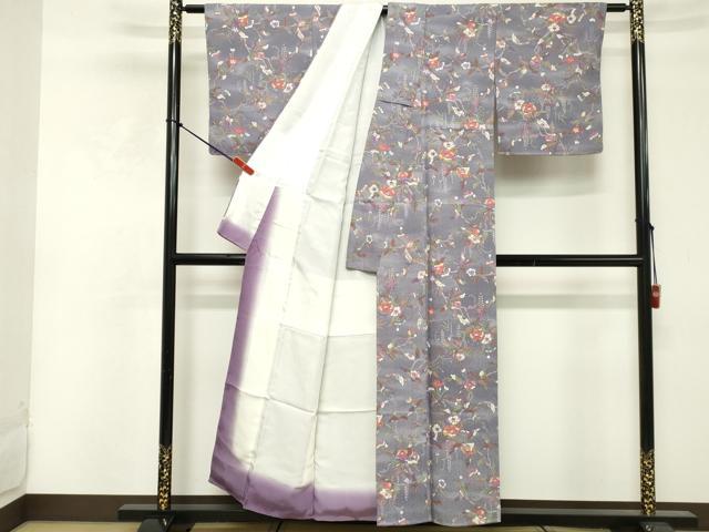 平和屋着物■上質な小紋 草花文 正絹 逸品 未使用 DABF4152cd